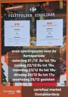 Openingsuren Carrefour Oostakkerdorp Kerstperiode